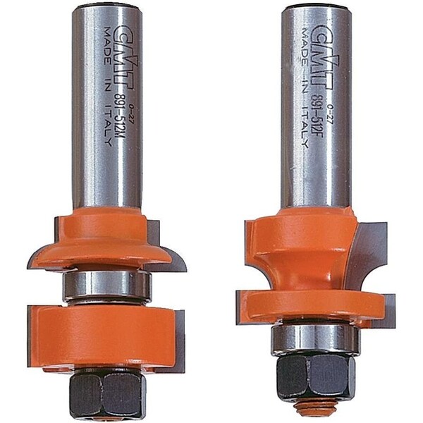 Cmt 2-Piece Rail & Stile Bit Set, 1-1/8-Inch Diameter, 1/2-Inch Shank 891.512.11 - main